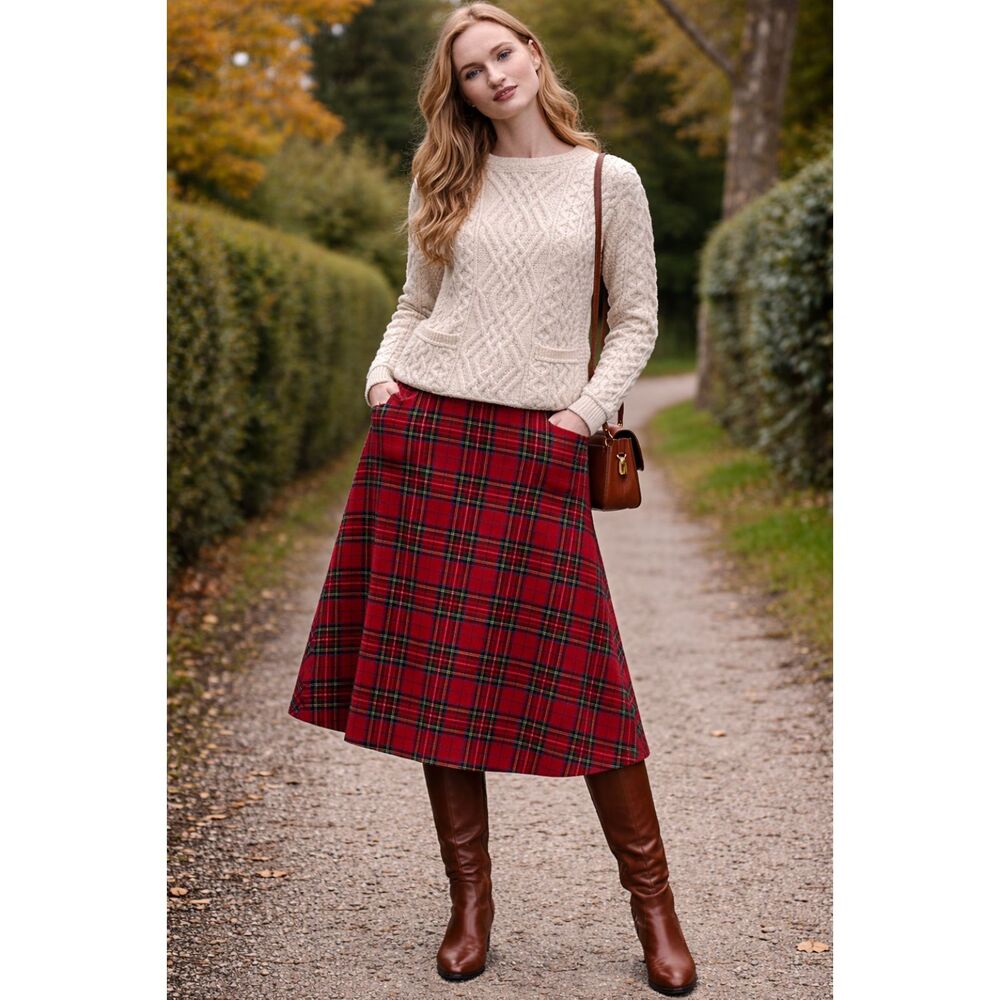 Aran Mor Ireland Aran Cable Knit 100% Wool Irish Sweater with Pockets S NWOT